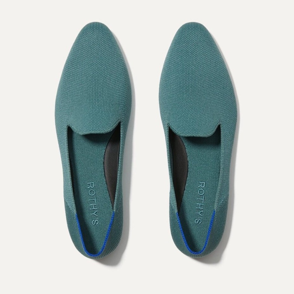 Rothy's Teal Slip-On Flats